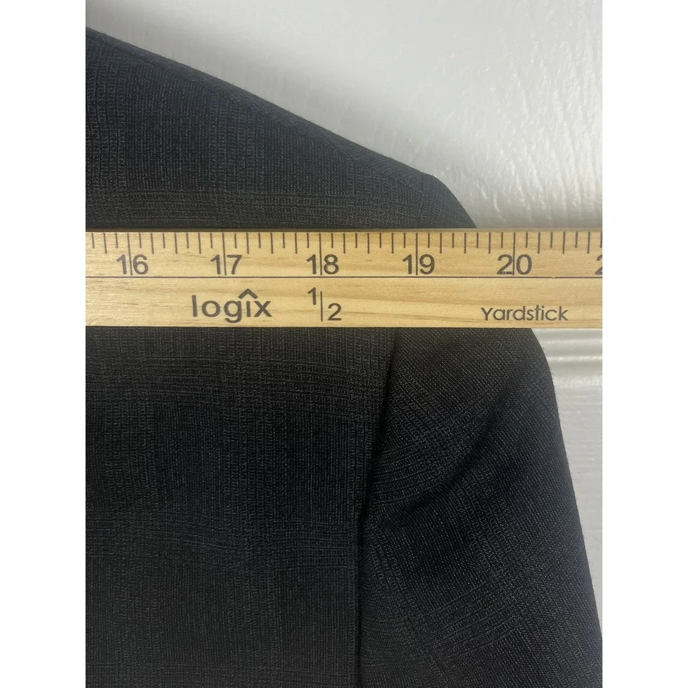 Hart Schaffner Marx Blazer Mens 39R Gray Plaid Wool Sport Coat Dillard's Classic